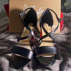 Red bottoms 3 1/2 inch heels in great condition worn about 4 times